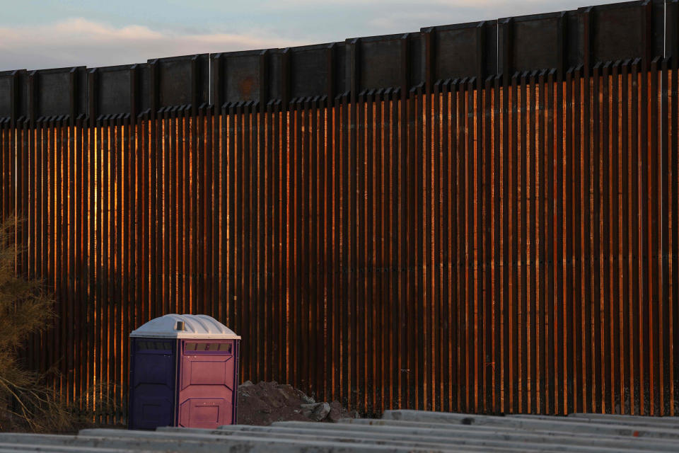 Image: Border wall at Organ Pipe National Par (Sandy Huffaker / AFP - Getty Images)