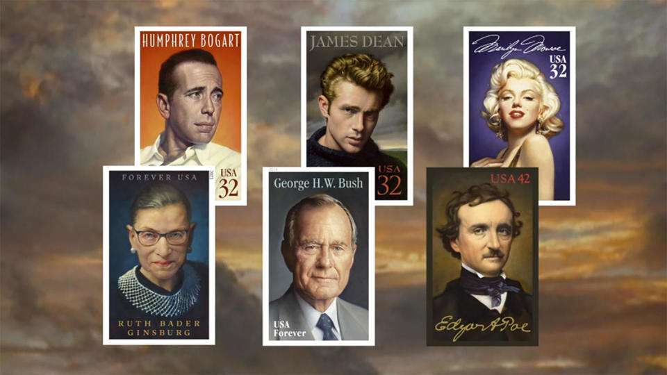 Some of the luminaries painted by Michael Deas.  / Credit: CBS News
