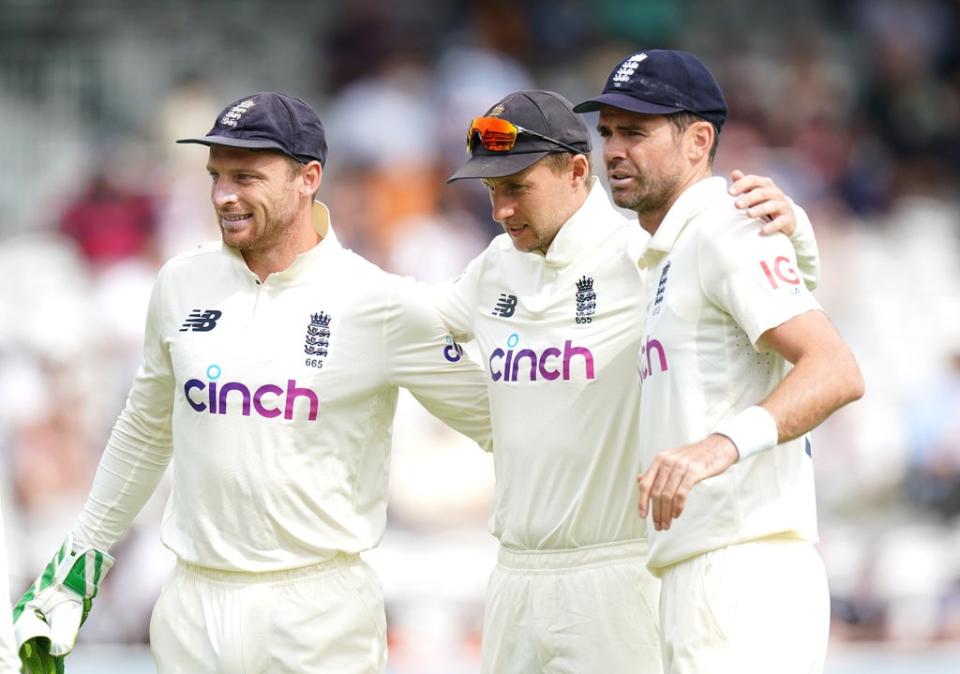 Jos Buttler, Joe Root and James Anderson (left to right) are among those who must make a choice soon (Zac Goodwin/PA) (PA Wire)