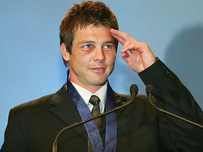 Ben Cousins claimed the 2005 Brownlow Medal but skipped the award ceremony to focus on preparations for his side’s Grand Final against the Sydney Swans.