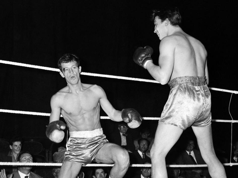 Belmondo, once an amateur boxer, in the ring in Paris in the Sixties (AFP/Getty)