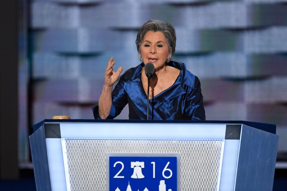 Sen. Barbara Boxer, D-CA, speaks during the 2016 Democratic National Convention.