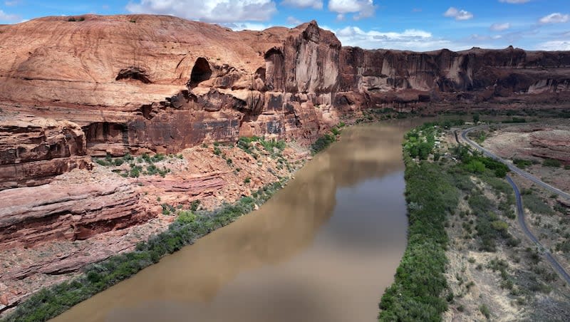 The Colorado River is pictured near Moab in Grand County on Sunday, April 28, 2024.