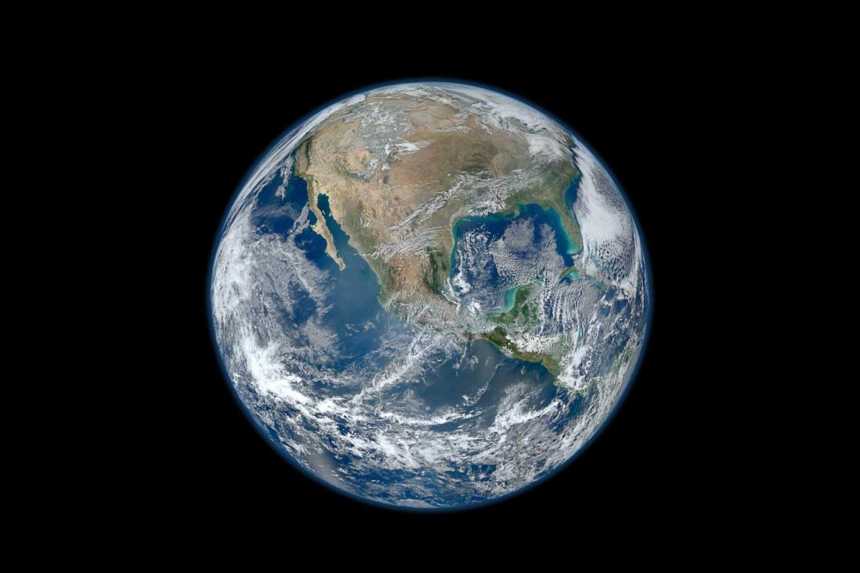 This Blue Marble Earth montage shown above -- created from photographs taken by the Visible/Infrared Imager Radiometer Suite (VIIRS) instrument on board the new Suomi NPP satellite -- shows many stunning details of our home planet.