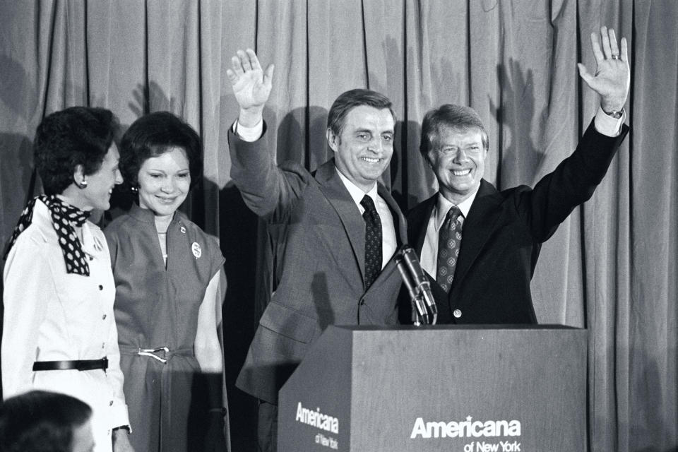 Image: Carter and Mondale with Wives (Owen Franken / Corbis via Getty Images file)