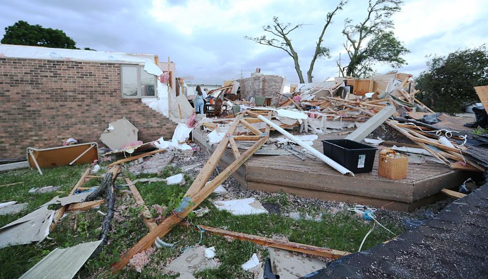 Tornado damage on 650th Street in the East of Nevada on Tuesday, May 21, 2024