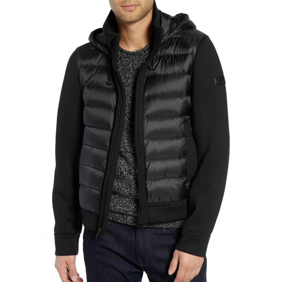 6) Tumi Men's Quilted Down Hooded Jacket