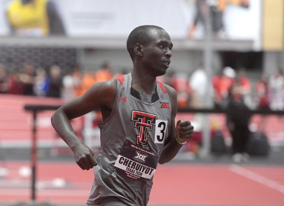 Texas Tech freshman Ernest Cheruiyot is the Big 12 outdoor season leader in the 10,000 meters. Cheruiyot won the 5,000 meters in the Big 12 indoor championships in February.