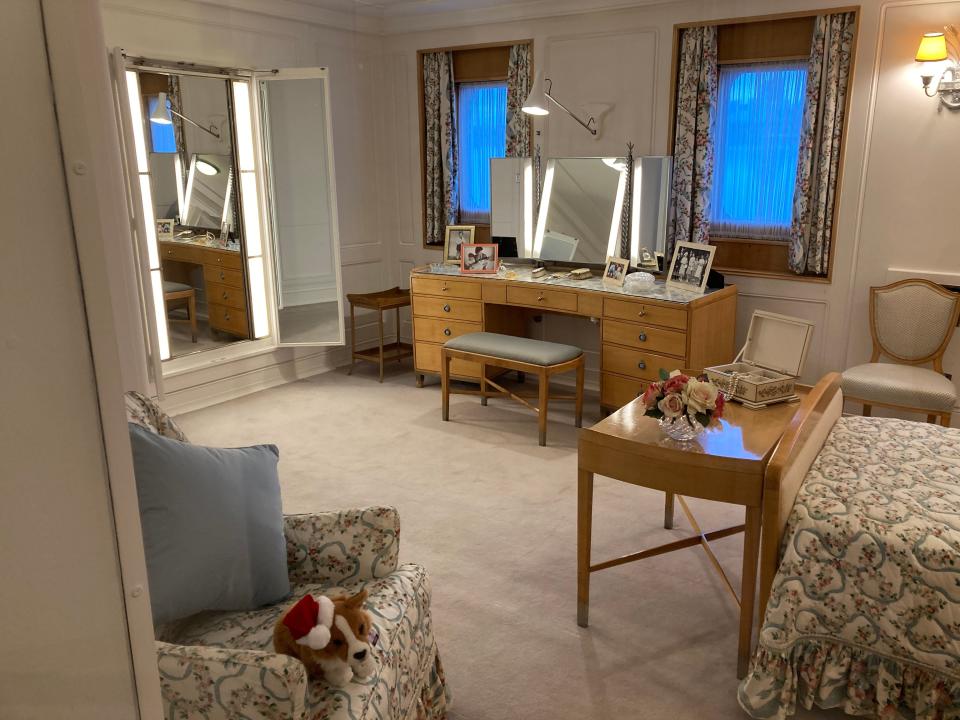 The Queen's bedroom on the Royal Yacht Britannia.