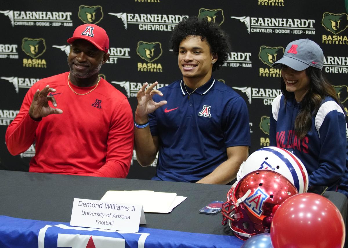 Die Top-Football-Rekruten der Arizona Wildcats, Demond Williams Jr. und Adam Mohammed, betreten das Portal