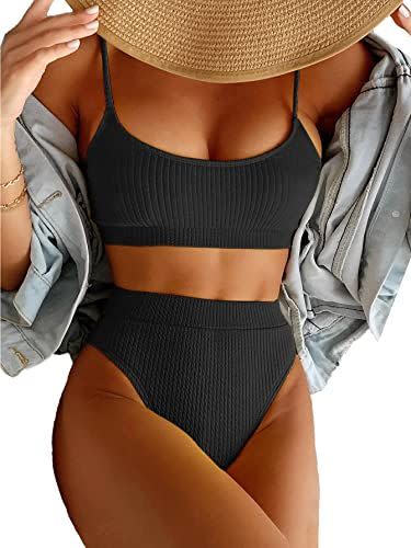 15) Lilosy High Waisted Tummy Control Bikini