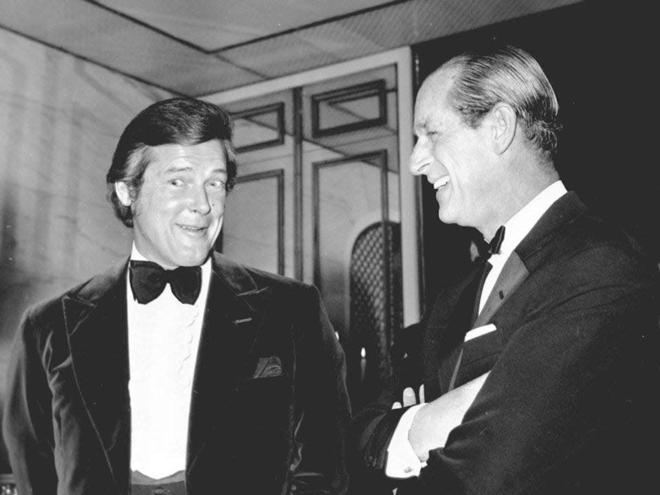 Duke of Edinburgh with Sir Roger Moore