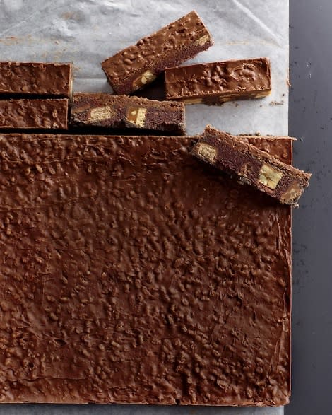 Why get a Girl Scout candy bar when these Chocolate-Candy Icebox Bars are way better?