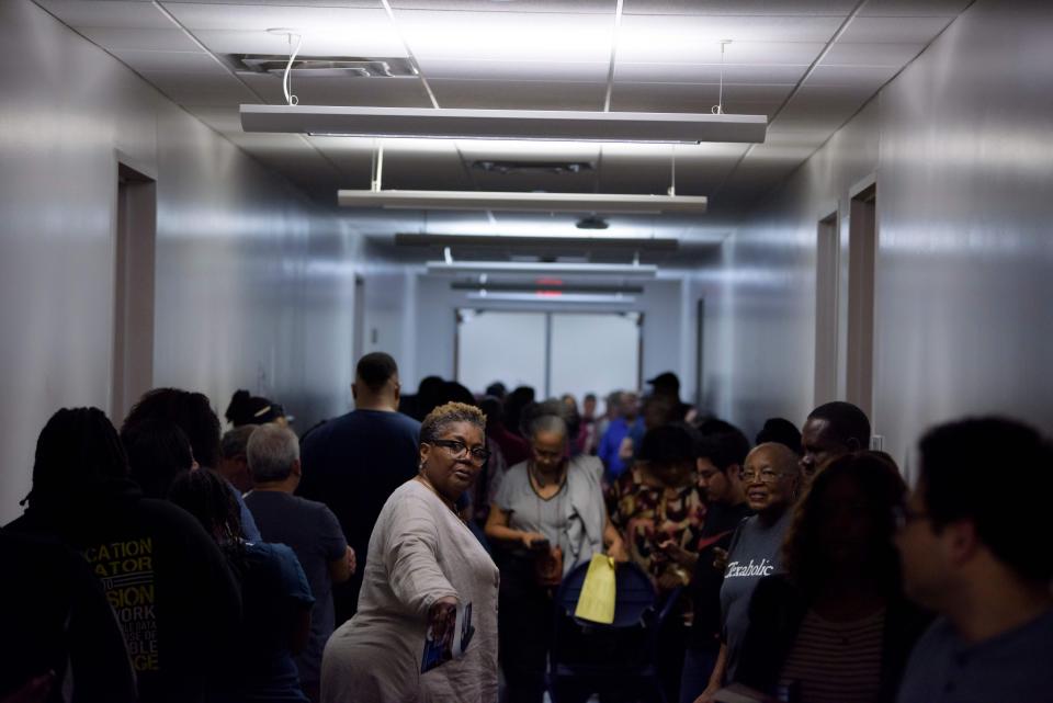 Voters crowd a polling station in Houston on Super Tuesday last month.&nbsp; (Photo: MARK FELIX via Getty Images)