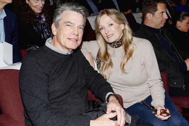 <p>Jason Crowley/BFA.com</p> From left: Peter Gallagher and Paula Harwood