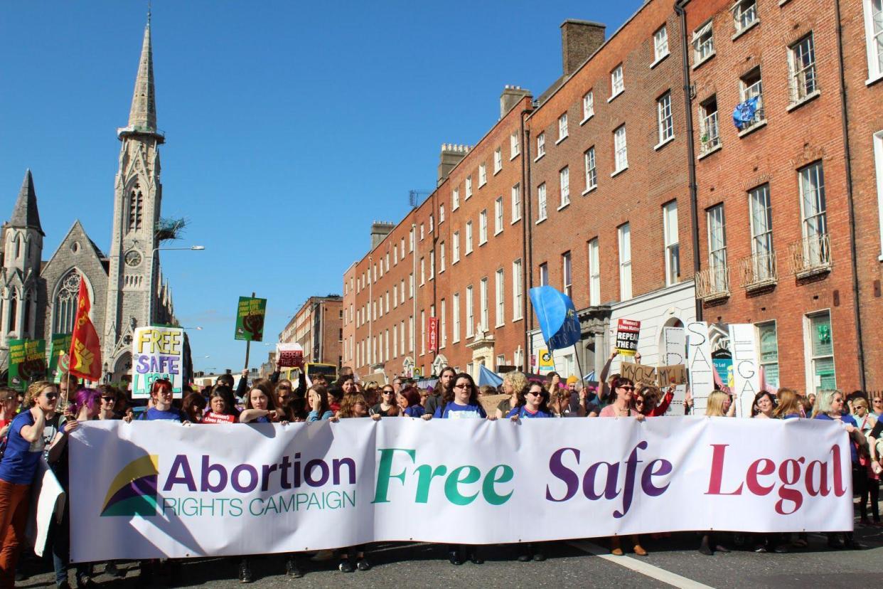 At one of the demonstrations for choice I carried the banner at the front of the procession with my teenage daughter: The Abortion Rights Campaign