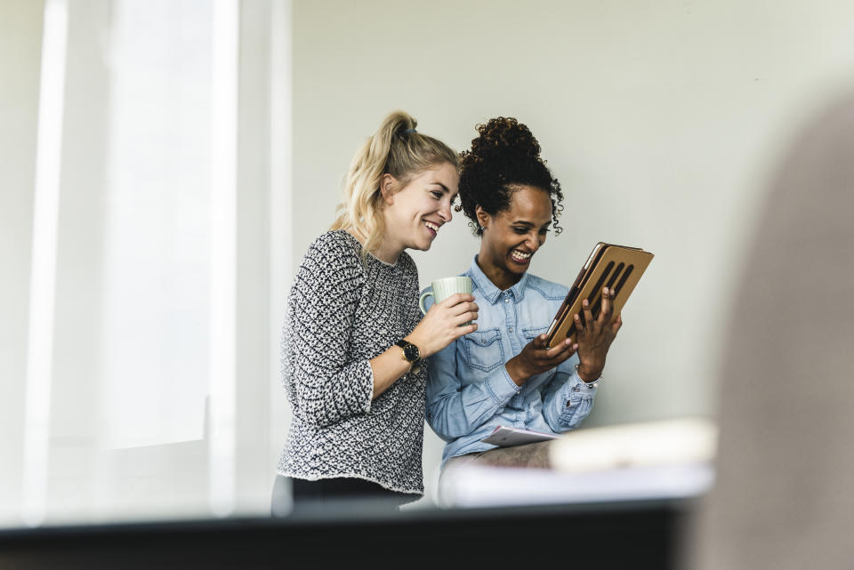 Collaborating with a friend can also be a huge boost to your creativity and also create a form of checks and balances too, according to experts. Photo: Getty