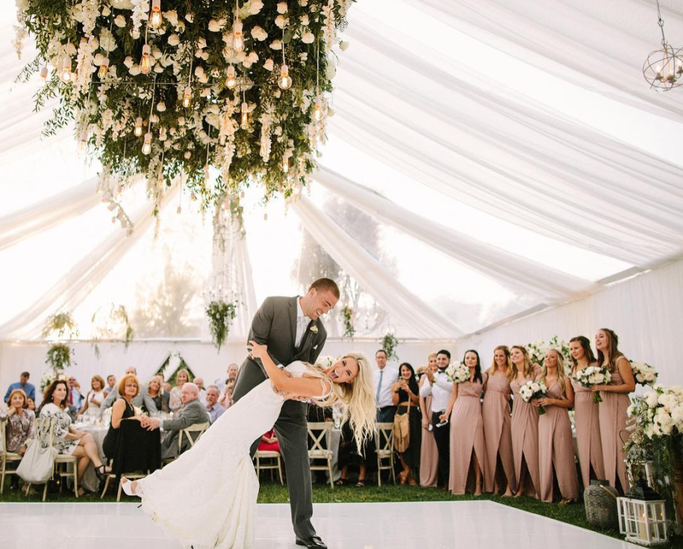 Julie Johnston y Zach Ertz