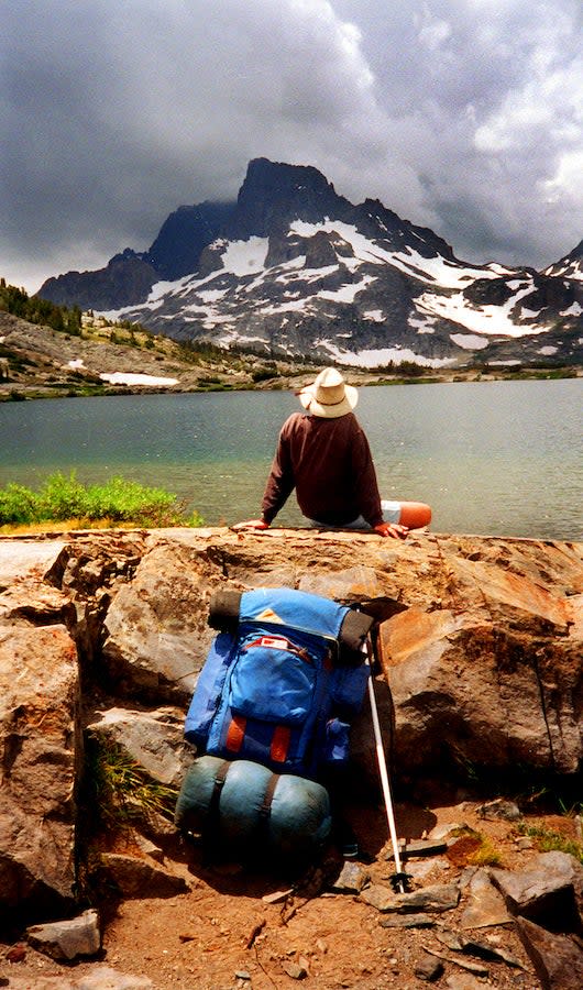 Thousand Island Lake featuring Banner Peak, in the Ansel Adams Wilderness, A popular area for backpackers and fishermen