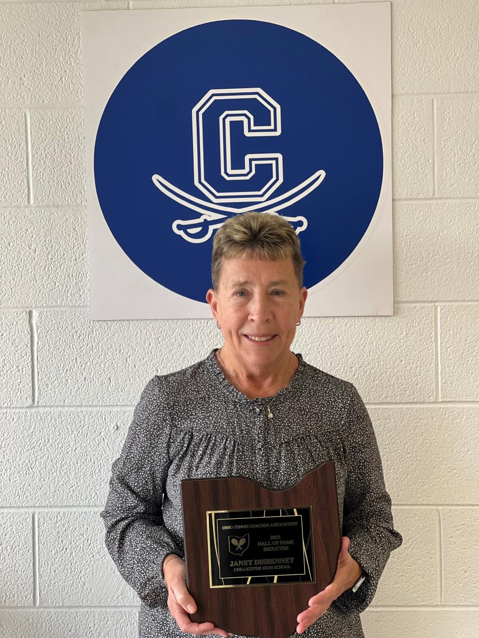Janet Disbennett was inducted into the Ohio Tennis Coaches Association Hall of Fame class of 2023.