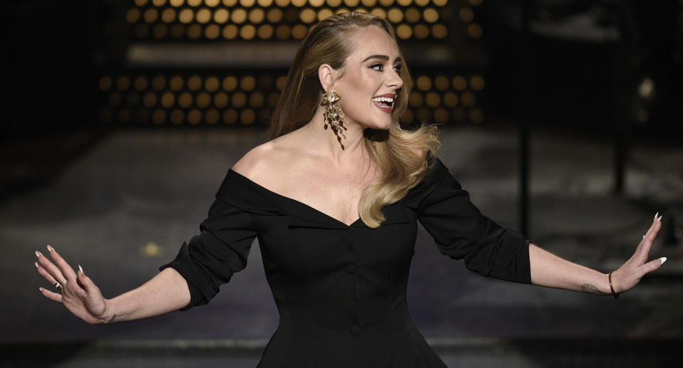 <a href="https://uk.news.yahoo.com/tagged/adele/" data-ylk="slk:Adele" class="link ">Adele</a> popped back into the spotlight several times this year thanks to a few social media posts showing off<a href="https://uk.news.yahoo.com/adele-32nd-birthday-photo-073957738.html" data-ylk="slk:her new look;outcm:mb_qualified_link;_E:mb_qualified_link;ct:story;" class="link  yahoo-link"> her new look</a> and a <em>Saturday Night Live</em> <a href="https://uk.news.yahoo.com/adele-jokes-about-weightloss-snl-080558528.html" data-ylk="slk:hosting gig;outcm:mb_qualified_link;_E:mb_qualified_link;ct:story;" class="link  yahoo-link">hosting gig</a>. There were also whispers of an album set for release this year, however, it looks as though that will come in 2021. (Photo by: Will Heath/NBC/NBCU Photo Bank via Getty Images)