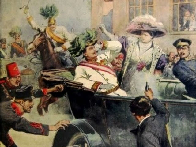 Gavrilo Princip killing Archduke Franz Ferdinand (credit: Wikimedia Commons)