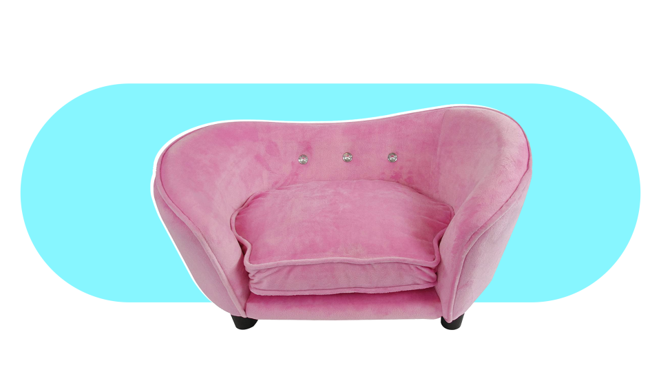 Barbiecore pet products: snuggle bed