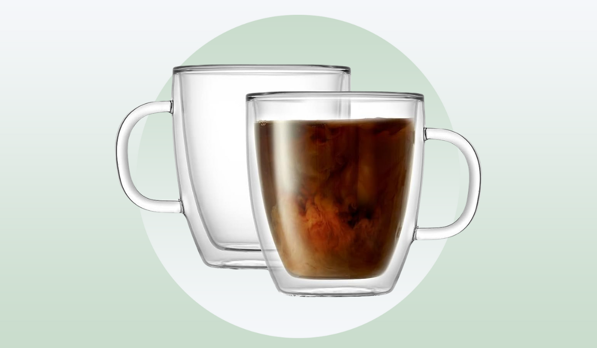 These double wall-insulated coffee mugs also show off your coffee creations. (Amazon)