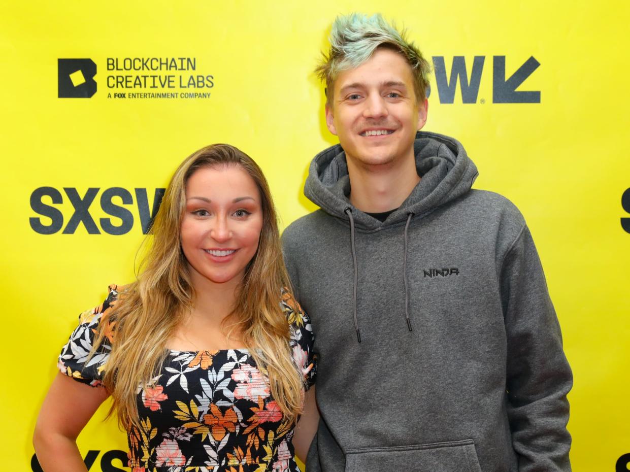 Jessica Blevins and Tyler Blevins attend  'Beyond Gaming Ninja on the Future of Entertainment' during the 2022 SXSW Conference and Festivals in Austin, Texas. (Getty)
