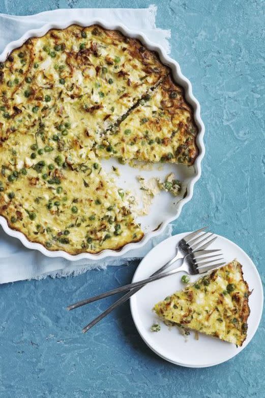 Ricotta, Pea and Leek Quiche