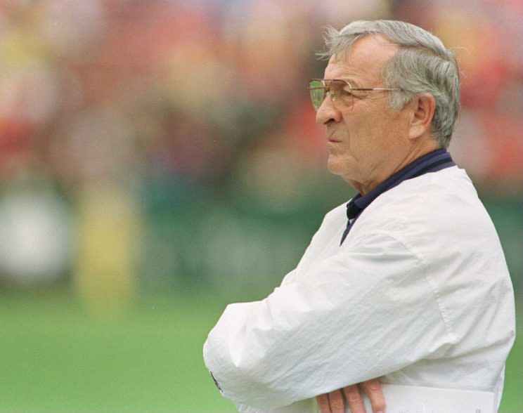 Before taking over for the Ravens, Ted Marchibroda was a game away from the Super Bowl as head coach of the Indianapolis Colts. (Getty Images) 