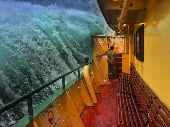 The photos were taken from the Manly ferry during Sydney's storms. Photo: Haig Gilchrist @ihaig72.