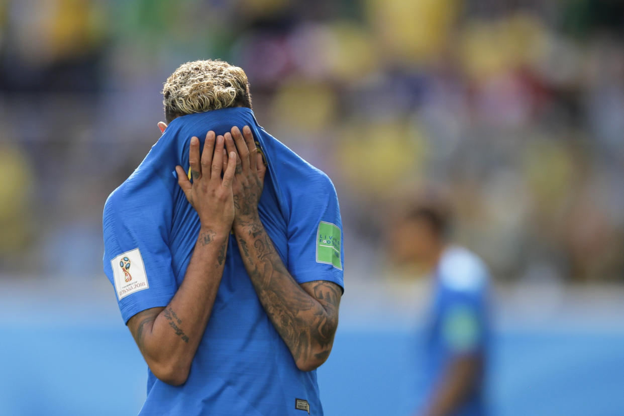 Neymar has been criticised over his antics during Brazil’s 2-0 win over Costa Rica. (AP)