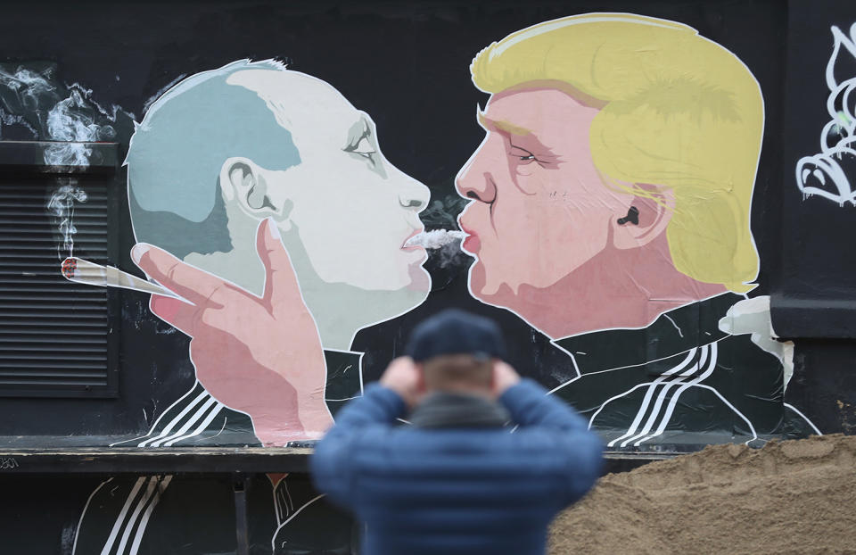 Trump and Putin Mural