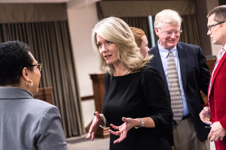 Amanda Edwards was sworn in Monday, Dec. 3, 2018, as Buncombe County Commissioner for district 2.