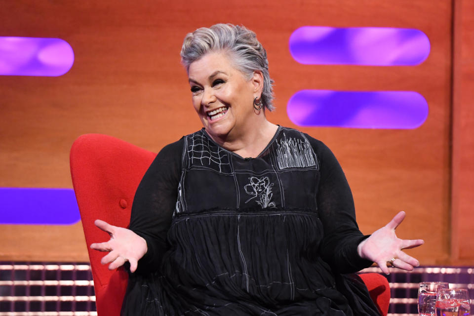EDITORIAL USE ONLY Dawn French during the filming for the Graham Norton Show at BBC Studioworks 6 Television Centre, Wood Lane, London, to be aired on BBC One on Friday evening. Picture date: Wednesday February 16, 2022.