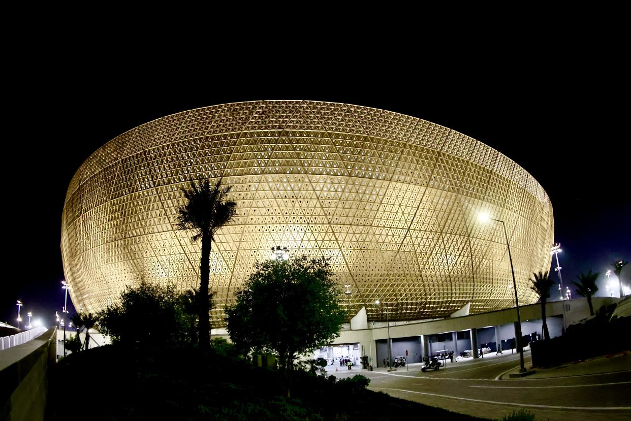 Lusail Stadium is the newest and biggest soccer arena in Qatar. (Photo by Mohammed Dabbous/Anadolu Agency via Getty Images)