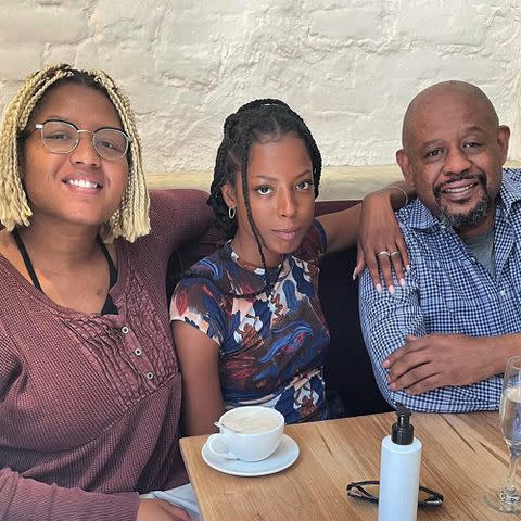 <p>Forest Whitaker Instagram</p> Forest Whitaker with his daughters, Sonnet and True.