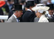 The Prince of Wales talks to Princess Michael of Kent during day one of the Royal Ascot meeting at Ascot Racecourse, Berkshire.