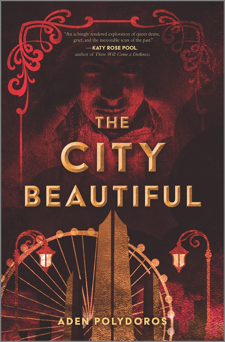 Black and read cover. Image of a boy in black. Title reads: "The City Beautiful."