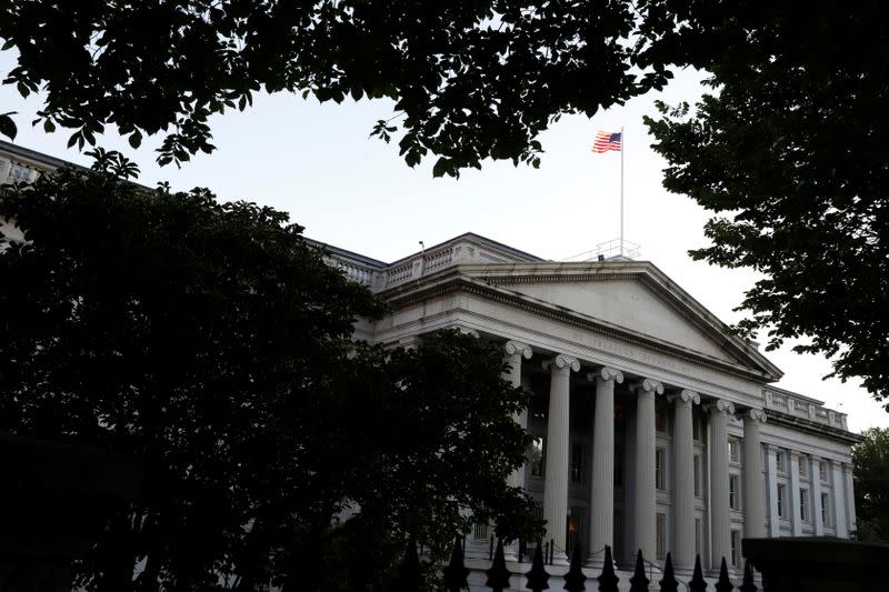 The United States Department of the Treasury is seen in Washington, D.C.