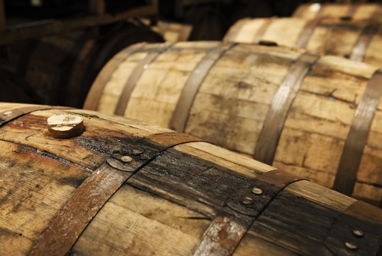 Bourbon must be aged in a new, charred oak barrel.