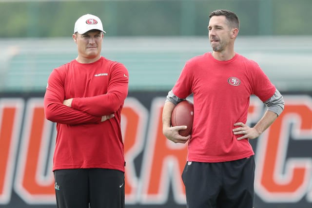 San Francisco 49ers' Kyle Shanahan: 'I feel good about five (quarterbacks)  at three' in the 2021 NFL draft 