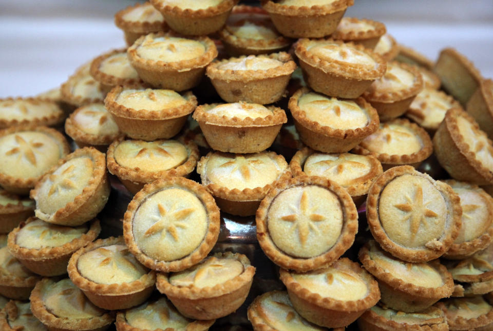 The mince pies, believed to be more than 70 years old were perfectly preserved, but a fresher batch (pictured) are more advisable to eat. Source: Getty