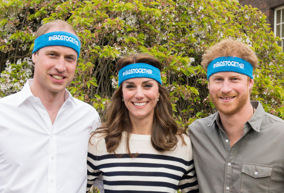 The Duke and Duchess of Cambridge with Prince Harry in 2016. Image via Getty Images. 