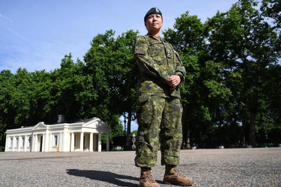 Captain Megan Couto at Wellington Barracks (PA)