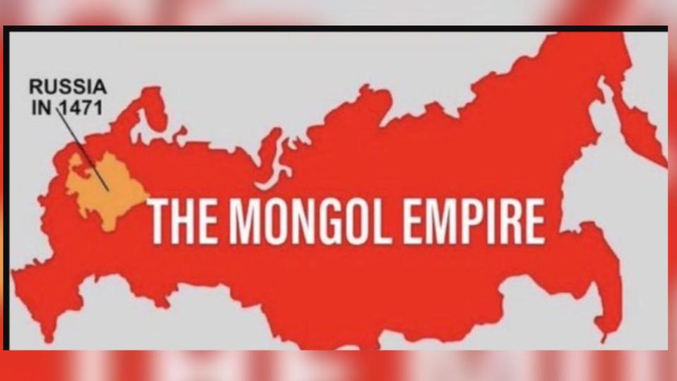蒙古帝國地圖。（圖／翻攝自X@elbegdorj）