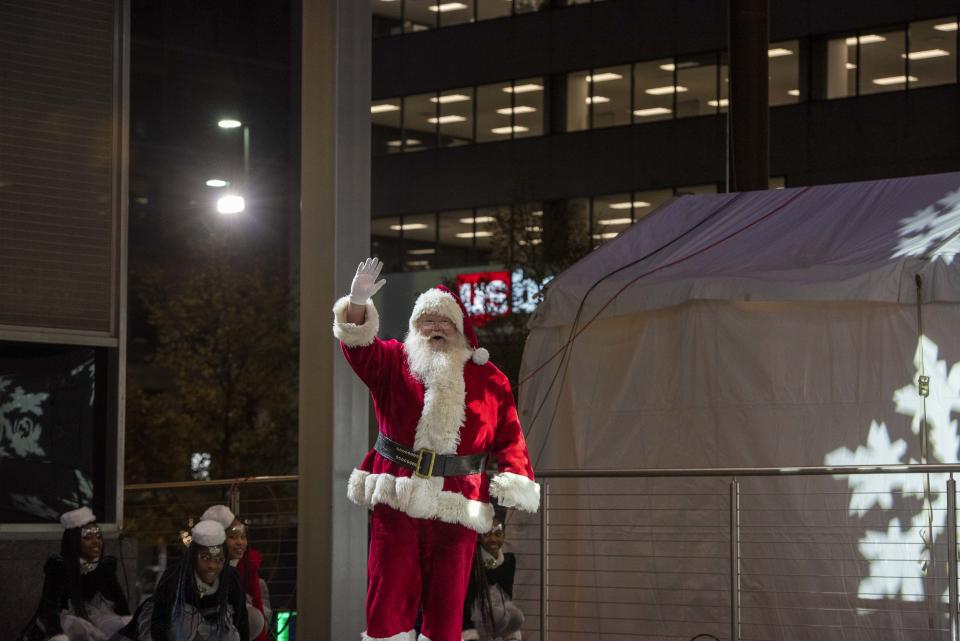 Macy's Light Up the Square, the time-honored holiday tradition took place on Friday, Nov. 26, 2021 at Fountain Square. The event featured lighting up the Christmas Tree, live music, ice skating, fireworks and an appearance from Santa Claus. Santa arrived early on the 5/3rd Stage.