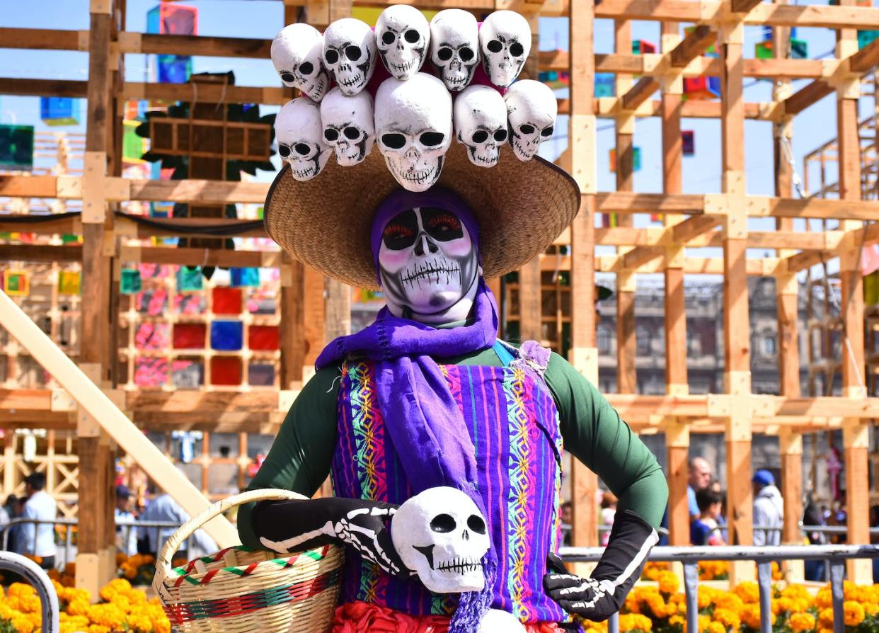 For the Aztecs, Day of the Dead rituals helped people find balance in their personal lives and social ties. <a href="https://www.gettyimages.com/detail/news-photo/people-with-the-skull-painted-face-take-part-during-the-news-photo/1179381236?adppopup=true" rel="nofollow noopener" target="_blank" data-ylk="slk:Eyepix/NurPhoto via Getty Images;elm:context_link;itc:0;sec:content-canvas" class="link ">Eyepix/NurPhoto via Getty Images</a>