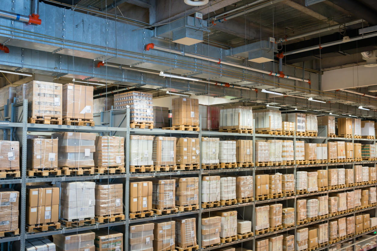 Stockpiled warehouse. Photo: Getty